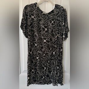 Gudrun Sjoden Black and Cream Patterned Tunic